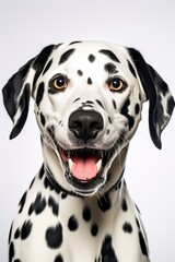 Dalmatian dog Portrait isolated on white background, Generative ai