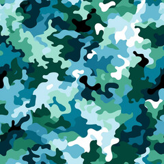 Modern Camouflage Pattern in Cool Tones
