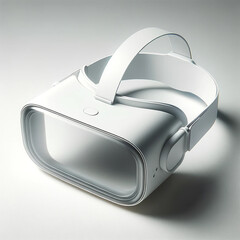 White VR goggles on a white background