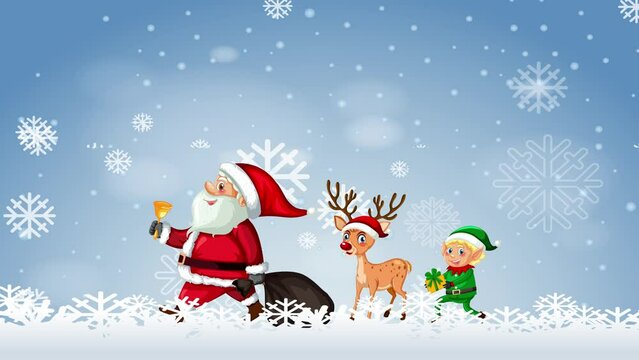 Free vector christmas theme with santa 
