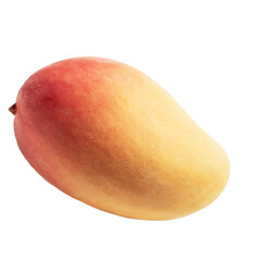 A fresh ripe mango isolated on a white or transparent background