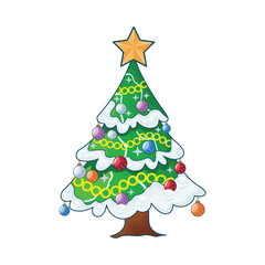 tree decoration christmas illustration