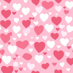 Romantic Pink Hearts Pattern

