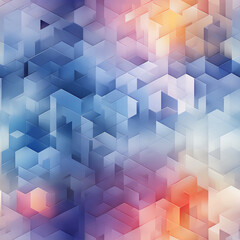 Colorful Abstract Geometric Cube Pattern

