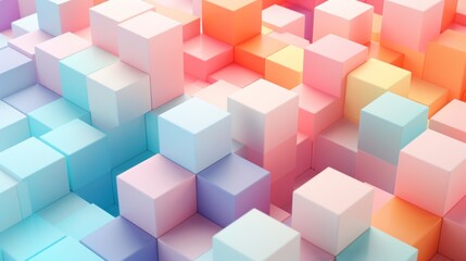 Obraz premium Luxury futuristic 3D abstract pastel background. Shine gradient illustration, minimal. Digital luxury drawing for interior design, fashion textile, wallpaper, website