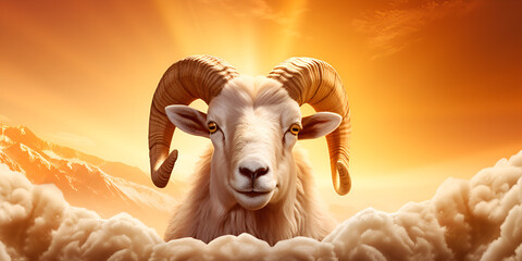  Sheep Horns Images,National animal of Cyprus ,Bighorn sheep,Animal Wallpaper ,AI Generative 