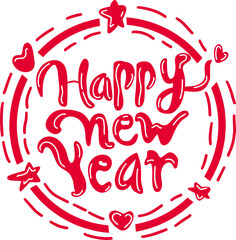 New year font design graphic 2024