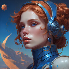 Beautiful Mechanica, Martian Highlands - Digital Fine Art in Modern, High Renaissance, 4K UHD