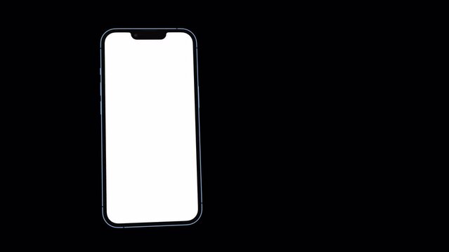 Creative animated smartphone mockup. Template on transparent background. Alpha channel. Video suitable for app or website promotion.