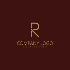 Letter R Logo with Simple and Elegant Color