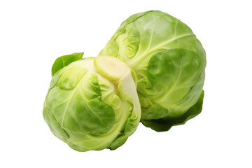 Fototapeta premium a brussels sprout on white transparent background