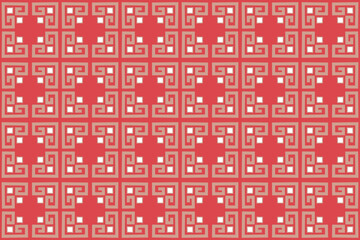Chinese New Year Pattern, repeat and seamless, geometric element for textile, print, wrapping.