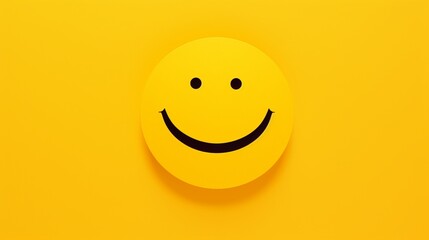 A minimalist representation of a smiling face, promoting the positive effects of happiness on health.