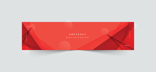 LinkedIn banner template, modern red abstract background