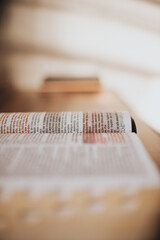 old book on wooden table bible