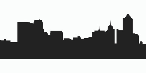 Naklejka premium Memphis city skyline silhouette in Tennessee state