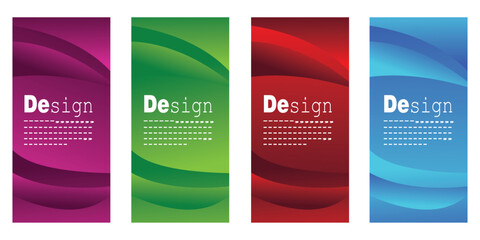 Set roll up colorful creative banner abstract background, suitable for cover, poster, website, business brochure, flyer, design vertical template, cover presentation, background advertising of product