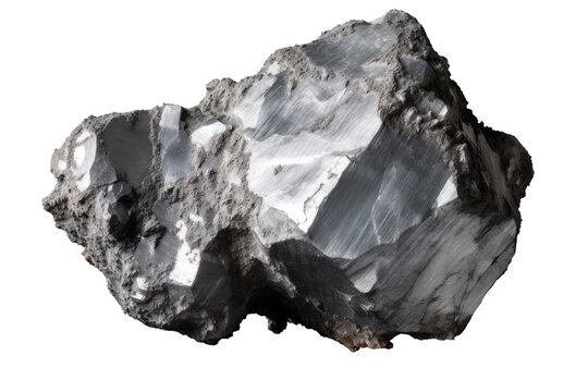 Titanium Ore on white transparent background