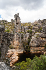 Fototapeta na wymiar Rock Pool found in the Mountains of the Western Cape South Africa