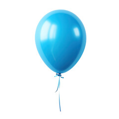 Blue balloon. Cut out on transparent