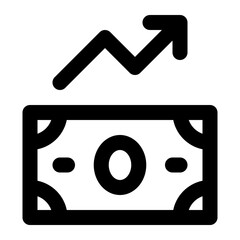 Profit icon with outline style.