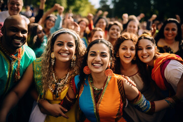 Fototapeta premium Unity in Diversity: A Multicultural Community Gathering