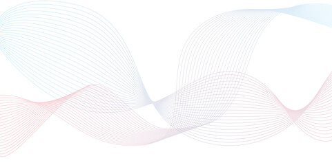 Abstract blue and purple wave element isolated on white, vector file .Abstract colorful wave element for design. Digital frequency track equalizer. Stylized line art background.Vector illustration.