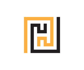 HH logo design vector, h logo