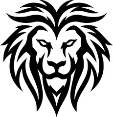 Fototapeta premium Lion | Black and White Vector illustration