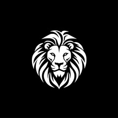 Lion | Black and White Vector illustration