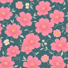 beautiful floral flower seamless pattern background for premium product ai generated