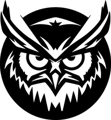 Owl - Minimalist and Flat Logo - Vector illustration