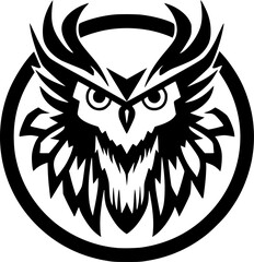 Obraz premium Owl - Minimalist and Flat Logo - Vector illustration