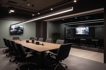 conference room with chairs and table