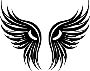 Angel Wings | Minimalist and Simple Silhouette - Vector illustration
