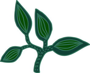 green leaves and branches,