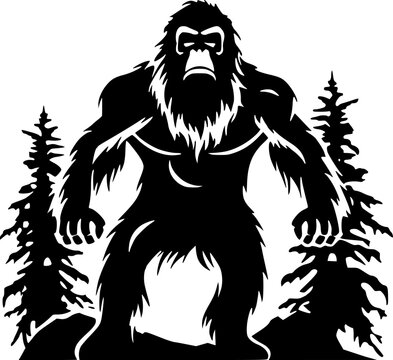 Bigfoot | Minimalist and Simple Silhouette - Vector illustration