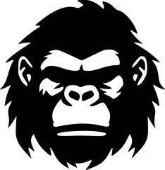 Gorilla - Minimalist and Flat Logo - Vector illustration