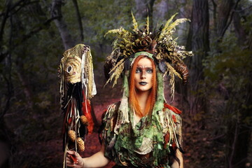 Fantasy tribal shaman woman