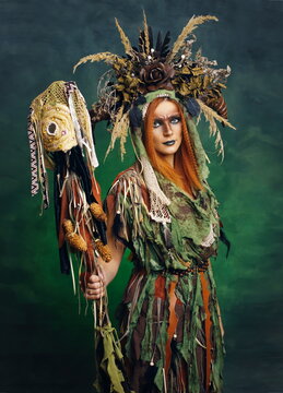 Fantasy tribal shaman woman