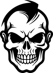 Fototapeta premium Skull - Minimalist and Flat Logo - Vector illustration