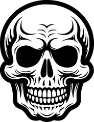 Skull - Minimalist and Flat Logo - Vector illustration