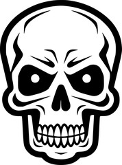 Fototapeta premium Skull | Minimalist and Simple Silhouette - Vector illustration
