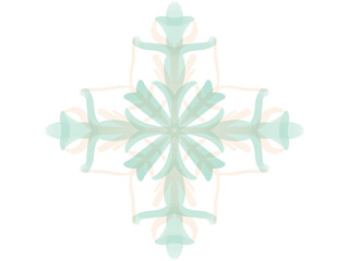 Snowflakes in various pastel colors