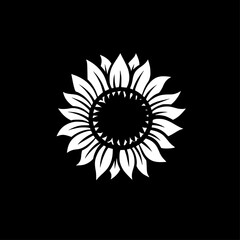 Sunflower | Minimalist and Simple Silhouette - Vector illustration