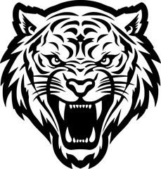 Tiger | Minimalist and Simple Silhouette - Vector illustration