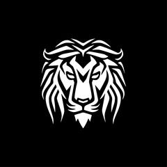 Tiger - Black and White Isolated Icon - Vector illustration