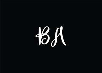 BA creative logo design and monogram logo