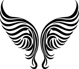 Wings | Black and White Vector illustration