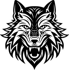 Fototapeta premium Wolf | Minimalist and Simple Silhouette - Vector illustration